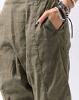 【bajra】 UNISEX FRONT FLAP STRETCH PANTS 148QP02_KHAKI