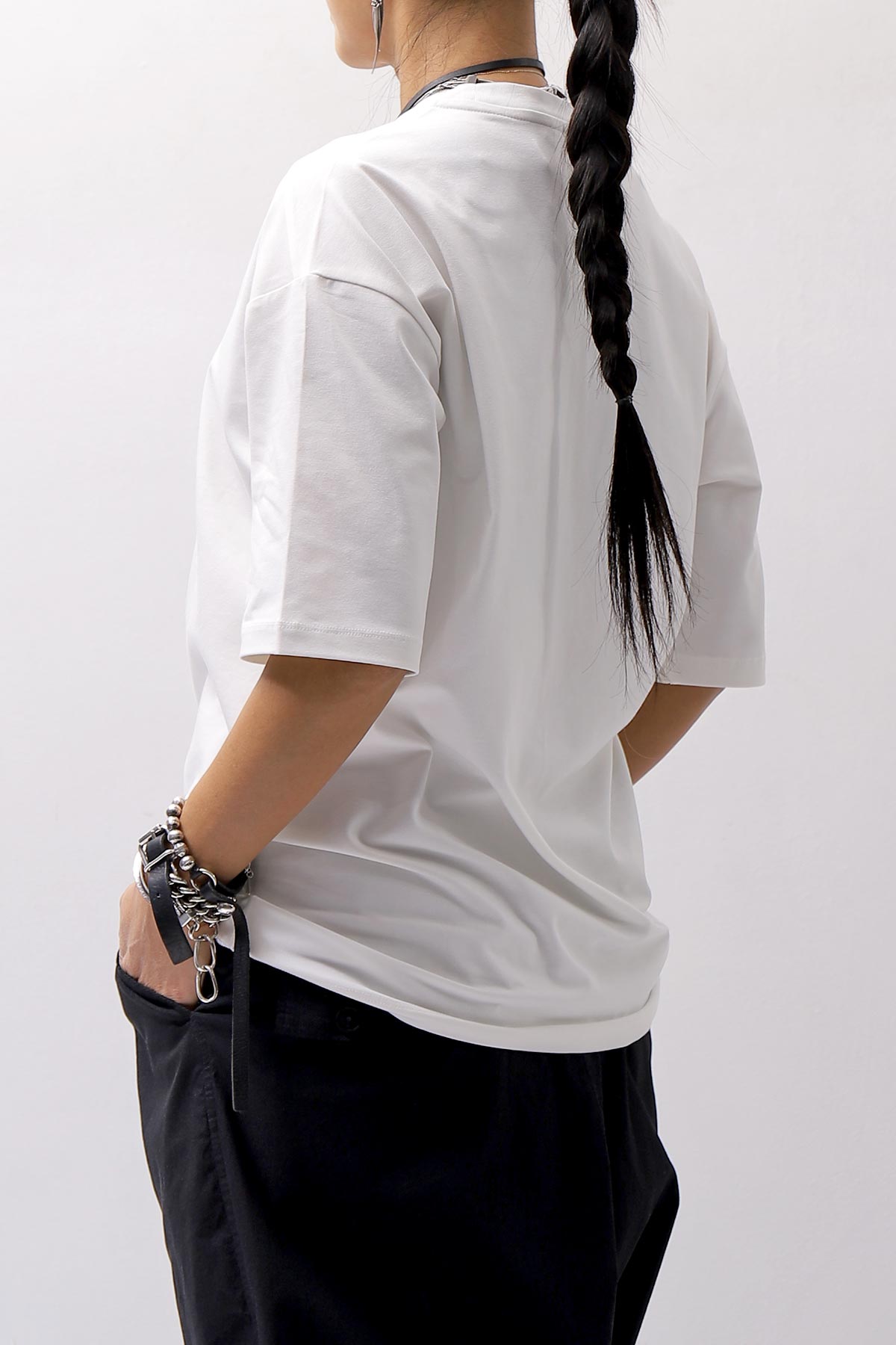 【thom/krom】 UNISEX COTTON MODAL RELAX FIT TEE MTS869_OFF WHITE