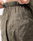【bajra】 UNISEX FRONT FLAP STRETCH PANTS 148QP02_KHAKI