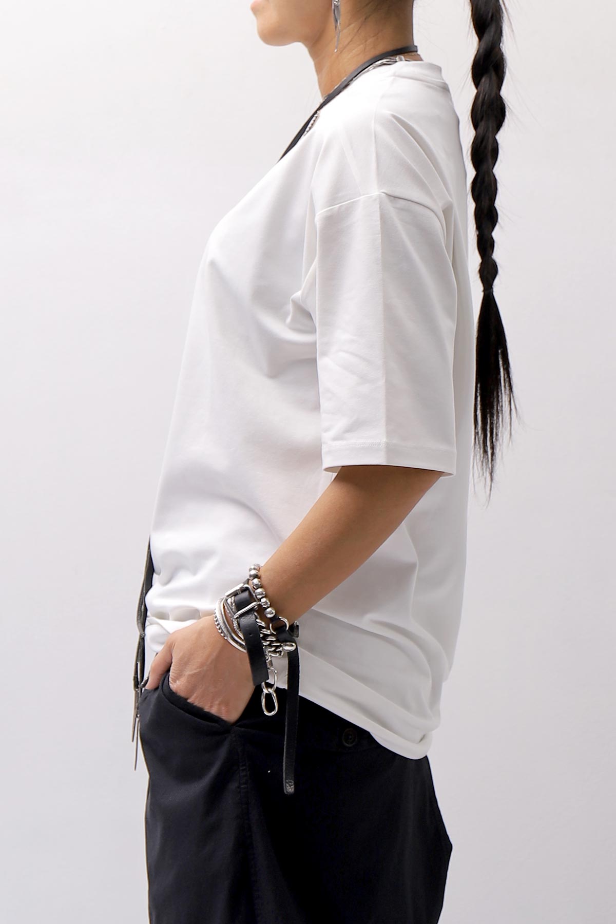 【thom/krom】 UNISEX COTTON MODAL RELAX FIT TEE MTS869_OFF WHITE