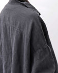 【RUNDHOLZ】 UNISEX LINEN OVERSIZED SHIRT CARDIGAN_BLACK