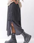 【studio b3】 ASYMMETRY LAYERED SKIRT MLB950_BLACK