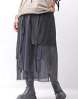 【studio b3】 ASYMMETRY LAYERED SKIRT MLB950_BLACK