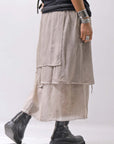 【studio b3】 ASYMMETRY LAYERED SKIRT MLB950_SAND OLD DYE