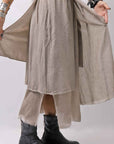 【studio b3】 ASYMMETRY LAYERED SKIRT MLB950_SAND OLD DYE