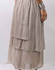 【studio b3】 ASYMMETRY LAYERED SKIRT MLB950_SAND OLD DYE