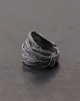 【Rusty Thought】 FLAT BRAIDED SILVER RING_RT01