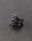 【Rusty Thought】 FLAT BRAIDED SILVER RING_RT01