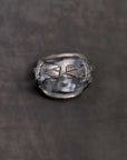 【Rusty Thought】 FLAT BRAIDED SILVER RING_RT01