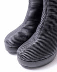 【VIC MATIE】 RIBBED NAPPA LEATHER HEEL BOOTS 5206D_BLACK