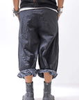 【RUNDHOLZ】 UNISEX COTTON EMBOSS PRINT EASY PANTS _BLACK POPLIN PRINT