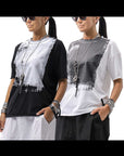 【bajra】 UNISEX PRINTED TEE BLACK&WHITE SET 156QK02