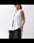【PLÜ】 COTTON STRETCH TANK TOP PL12_WHITE
