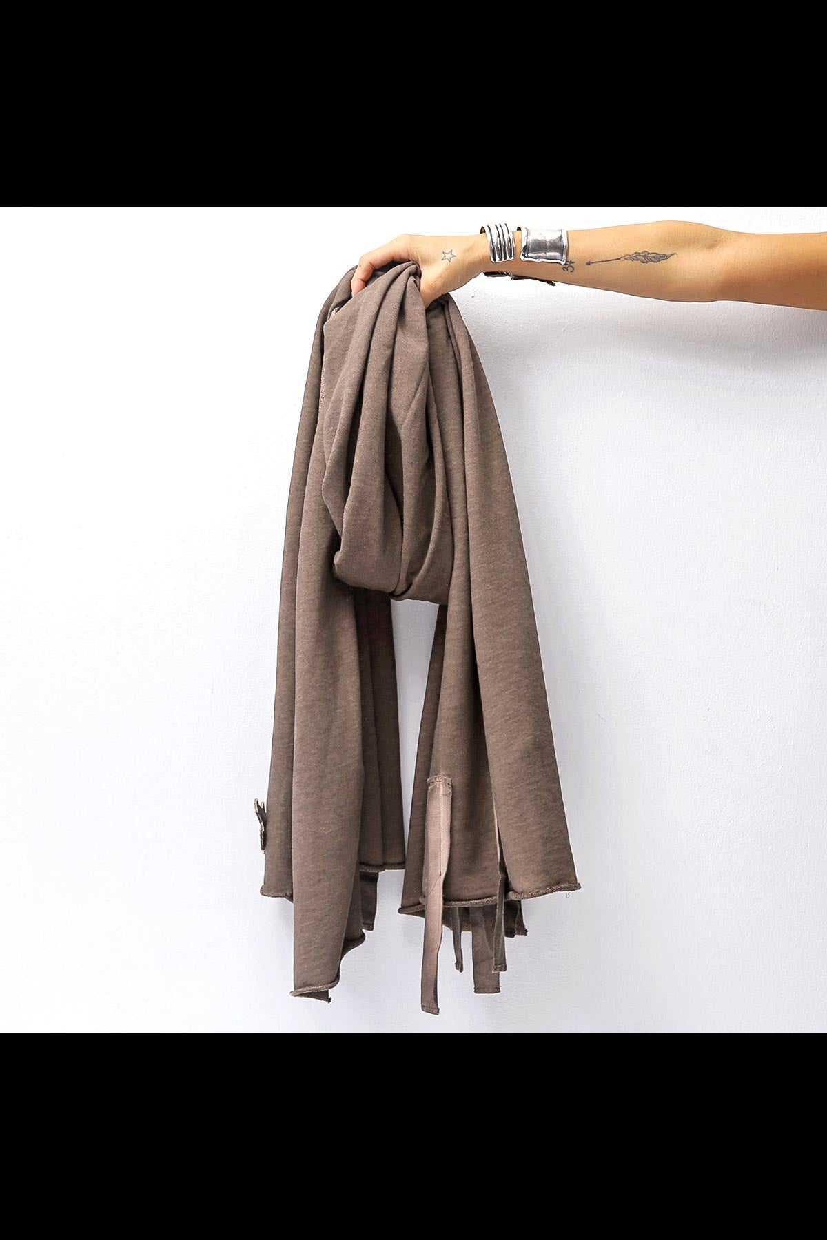 【PLÜ】 COTTON SWEAT MEGA STOLE PL16S_CHOCOLATE