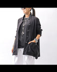 【Primordial is Primitive】 UNISEX STRETCH SHIRT BLOUSON 2026AL_BLACK