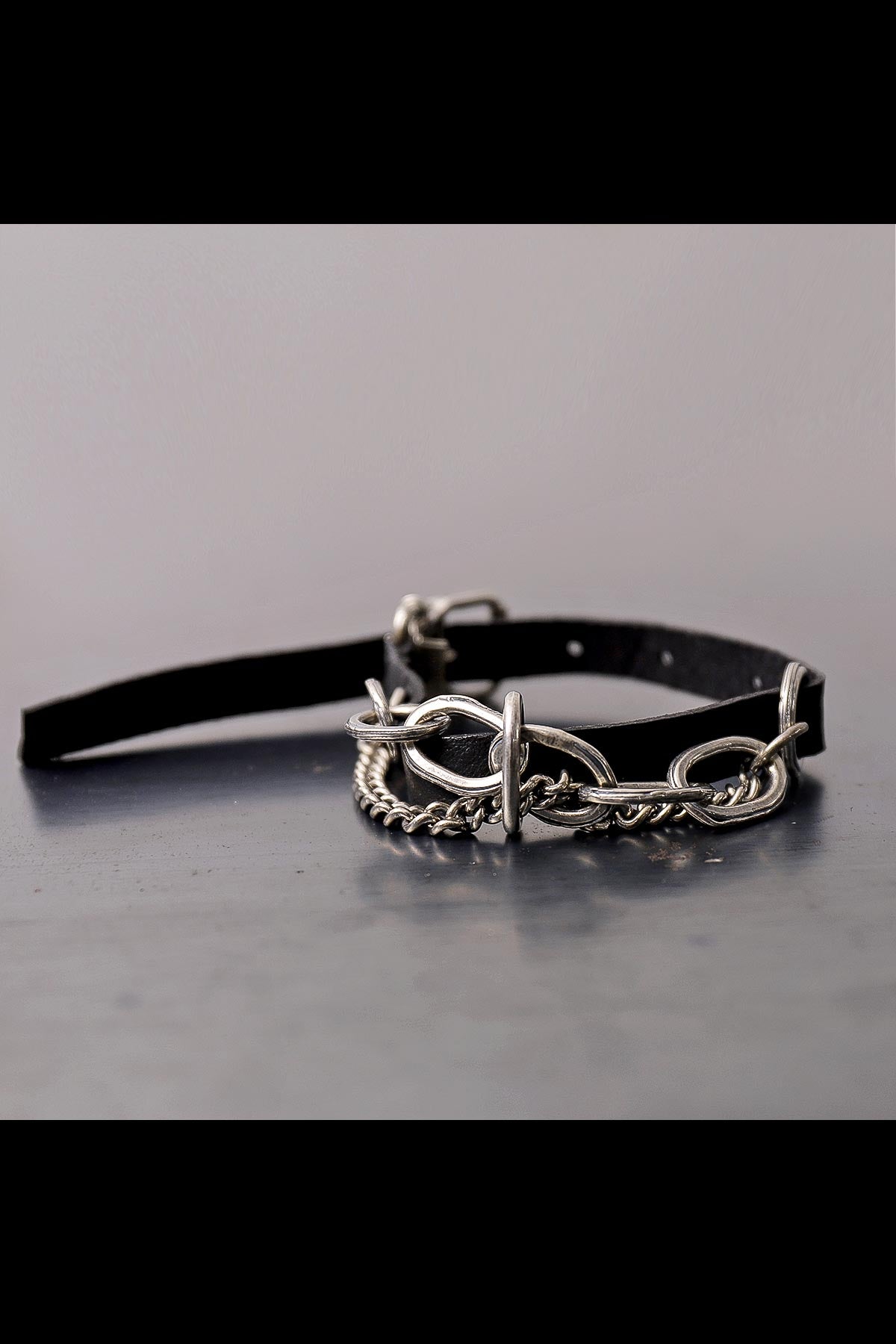 【GOTI】 MIXED CHAIN&LEATHER BRACELET_BR1978