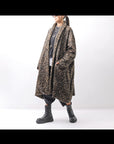 【RUNDHOLZ】 OVERSIZED ECO-FUR SHORT HAIR LEOPARD COAT_LEO JACQUARD