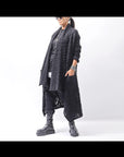 【NOSTRASANTISSIMA】 UNISEX JACQUARD LONG CARDIGAN MW159_BLACK
