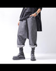 【studio b3】 UNISEX COTTON DENIM BOX SALLOUEL PANTS MPB1830_MARENGO(GREY WASH)