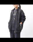 【DANIELE BASTA】 MAT LEATHER BOMBER JACKET DB1298_BLACK