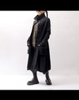 【RUNDHOLZ】 BOILED WOOL & SOFT WOOL KNIT CARDIGAN COAT 388 1203_BLACK