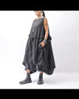 【RUNDHOLZ】MULTIWAY COTTON DRESS _BLACK GLOSS
