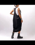 【NOSTRASANTISSIMA】 LONG TANK COCOON DRESS C152_BLACK