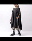 【Primordial is Primitive】 ASYMMETRY OVERSIZED COTTON LONG TOP 100RO_BLACK