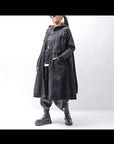 【RUNDHOLZ】 UNISEX ZIPED POCKETS&HOOD LONG COAT 260 1208_BLACK