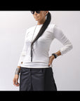 【thom/krom】 COTTON MODAL SLIM FIT RIB TOP WTS530_WHITE