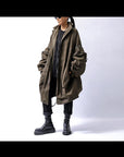 【RUNDHOLZ】 UNISEX DESIGN POCKET BLOUSON COAT 260 1208_KHAKI CLOUD