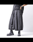 【RUNDHOLZ】 FRONT TUCK WIDE COTTON PANTS_BLACK