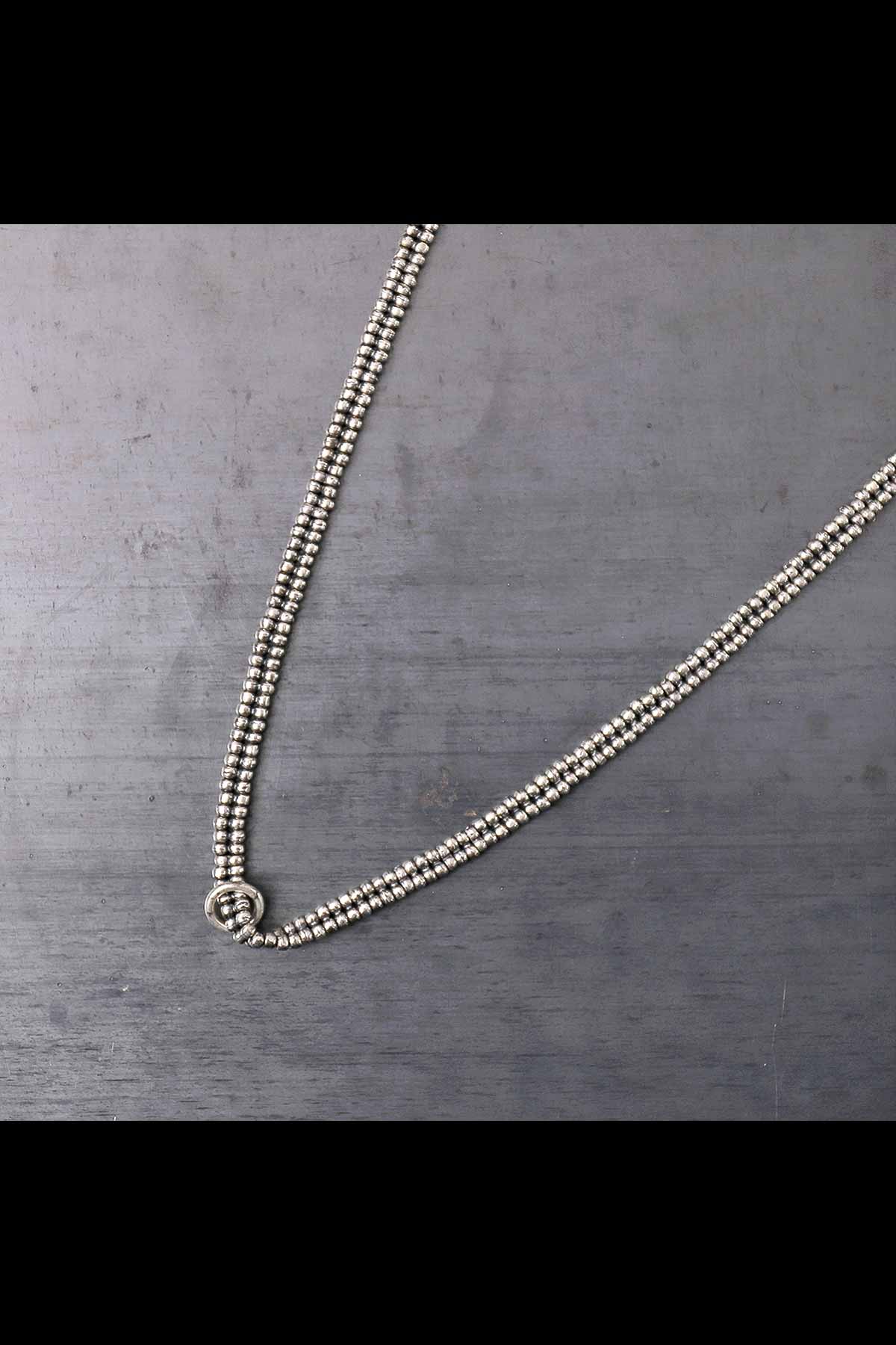 【GOTI】 MICRO TWIN SILVER BALL NECKLACE_CN151