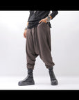 【studio b3】 UNISEX COTTON KNIT BOX SARROUEL RIBBED PANTS SHB2232_TRUFFLE