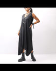 【Primordial is Primitive】 SLEEVELESS LONG DRESS 533RO_BLACK