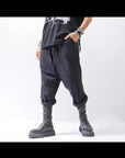【bajra】 UNISEX SARRUEL SUPER STRETCH EASY PANTS 157qp01_BLACK