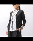 【Primordial is Primitive】 UNISEX STRETCHED CARDIGAN JACKET 398CC_BLACK
