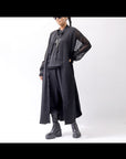 【thom/krom】 2WAY LONG CARDIGAN DRESS WD30_BLACK