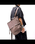 【MIRANDA KALOUDIS】 UNISEX 2WAY CALF LEATHER REGULAR BAG_FANGO