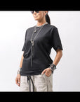 【thom/krom】 UNISEX REGULAR FIT COTTON TEE MTS924_BLACK