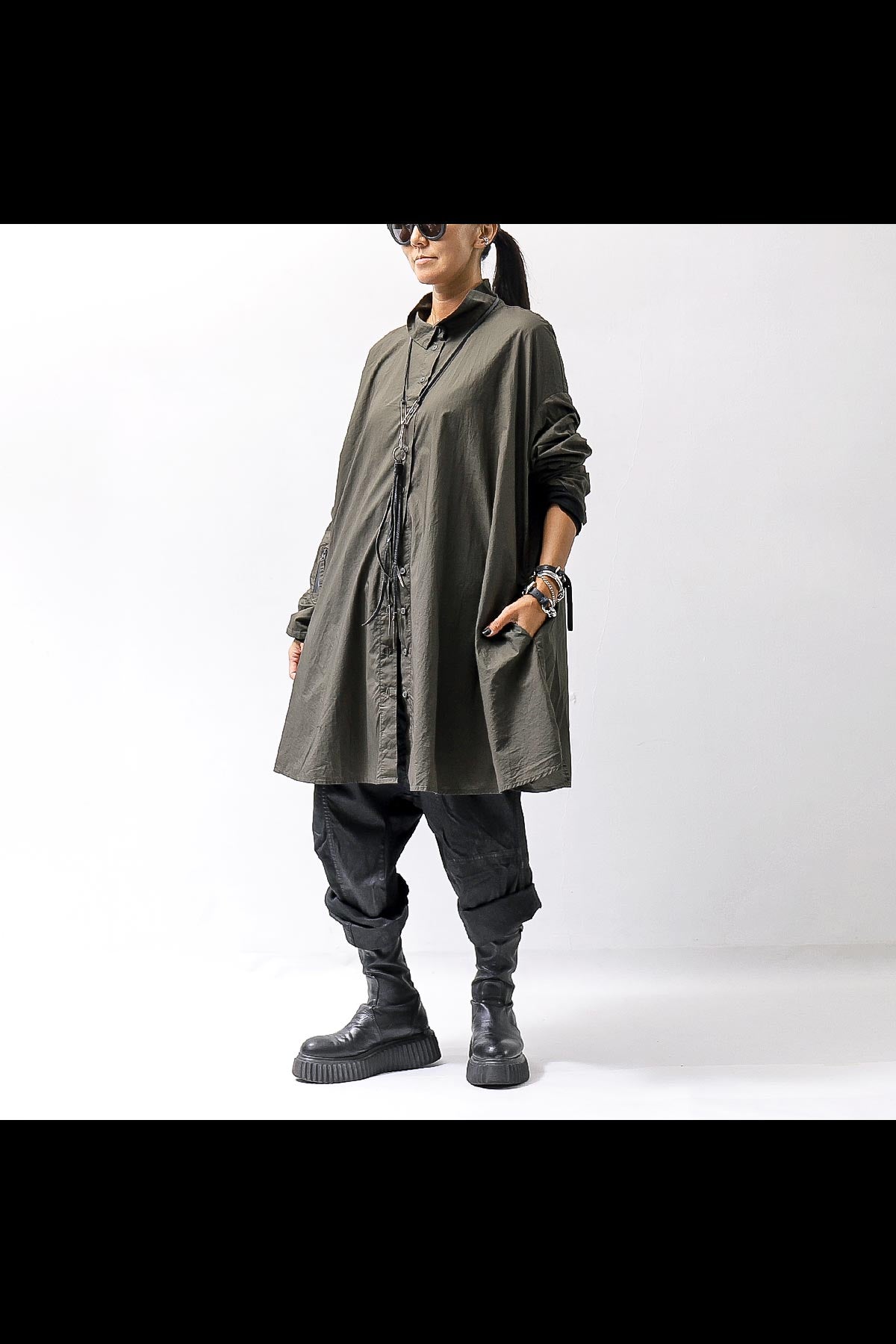 【RUNDHOLZ】 UNISEX OVERSIZE COTTON SHIRT 332 0915_JUNGLE