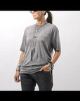 【thom/krom】 UNISEX VISCOSE STRETCH REGULAR FIT TEE MTS973_COLD DYE GREY