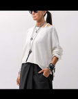 【RUNDHOLZ】 LINEN&COTTON KNIT TOPS _OFF WHITE