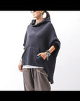 【studio b3】 UNISEX OVERSIZED COTTON SWEAT HOODIE SHB2161_BLACK