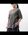 【Andrea Ya'aqov】 UNISEX COTTON TOPS MOPW33_SMOKE BROWN
