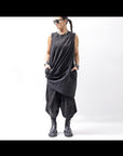 【sanctamuerte】 COTTON SLEEVE-LESS LONG TOP 325/MM_BLACK