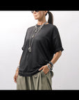 【thom/krom】 UNISEX COTTON MODAL RELAX FIT TEE MTS986_BLACK