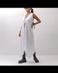 【Primordial is Primitive】 SLEEVELESS LONG DRESS 533RO_WHITE