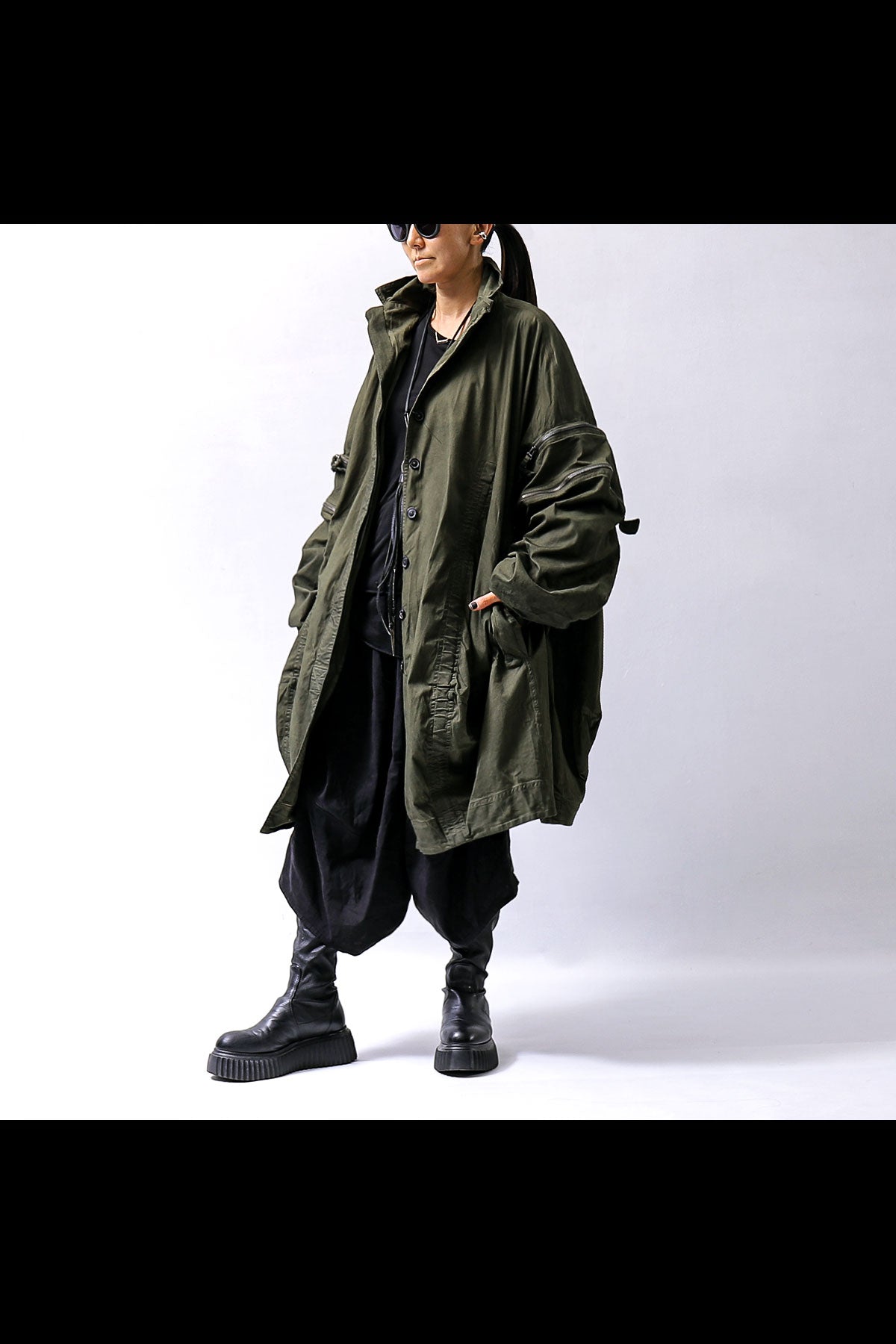 【RUNDHOLZ】 UNISEX DESIGN POCKET BLOUSON COAT 260 1208_OLIVE CLOUD