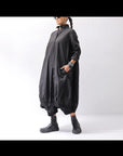 【RUNDHOLZ】 UNISEX COTTON RIB SHIRT CARDIGAN 253 0933_BLACK